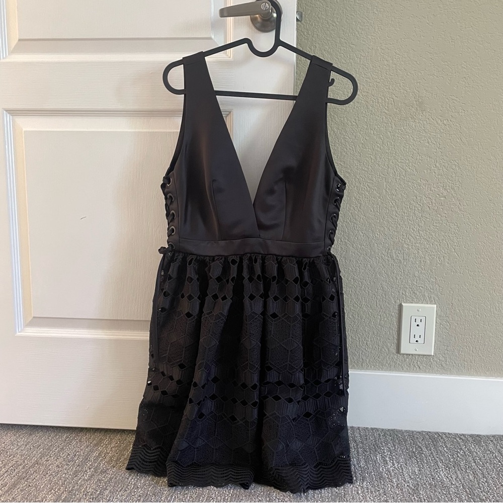 Sandro mini black dress
